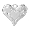 Non-Tarnish 304 Stainless Steel Heart Pendants FIND-PW0011-042P-1