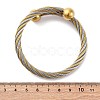 304 Stainless Steel Torque Bangles for Women BJEW-P310-12GP-5