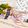 2 Rolls 2 Colors Polyester Ribbon SRIB-GF0001-19-7