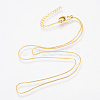 Real 18K Gold Plated Brass Box Chains Necklaces X-MAK-R014-G-2