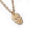 Brass Charm Bracelets BJEW-JB04322-02-3