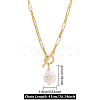 2Pcs 2 Colors Natural Pearl Beaded Pendant Neckaces Set NJEW-AN0001-16-2