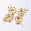Long-Lasting Plated Brass Micro Pave Cubic Zirconia Charms ZIRC-F069-50G-1
