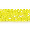 Transparent Electroplate Glass Beads Strands EGLA-A039-T6mm-L21-1