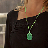 4Pcs 4 Styles Glass Pendant Necklaces NJEW-OC0001-04A-7