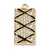 Brass Micro Pave Cubic Zirconia Pendants KK-R224-02G-1