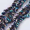 Electroplate Glass Beads Strands EGLA-J145-6mm-FP05-1