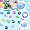48Pcs 8 Colors Handmade Glass European Beads GLAA-FS0002-14-2