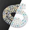 Electroplate Glass Beads Strands EGLA-H108-01A-AB01-2