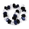 Natural Obsidian & Sodalite & Quartz Crystal Beads Strands G-N358-01A-02-3
