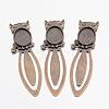 Bookmark Cabochon Settings PALLOY-S033-06AB-NR-1
