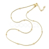 1.2MM Brass Ball Round Snake Chain Necklaces for Women Men NJEW-F350-03G-4