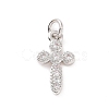 Brass Micro Pave Cubic Zirconia Charms KK-C012-41P-1