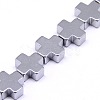 Electroplate Non-magnetic Synthetic Hematite Beads Strands G-I096-03-3
