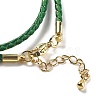 Polyester Cord Braided Necklace Makings MAK-L043-03G-15-3
