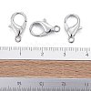 Platinum Plated Zinc Alloy Lobster Claw Clasps X-E105-5