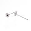 Tarnish Resistant 304 Stainless Steel Stud Earring Findings STAS-D448-089P-4mm-2