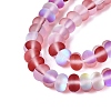 Frosted Transparent Glass Beads Strands FGLA-M002-01A-3