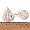 Natural Scallop Shell Pendants PALLOY-JF01209-3