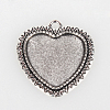 Vintage Tibetan Style Alloy Pendant Cabochon Bezel Settings X-TIBEP-O006-17AS-1