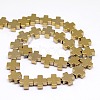 Electroplate Non-magnetic Synthetic Hematite Beads Strands G-I096-01-2