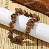 Unisex Chip Natural Tiger Eye Beaded Stretch Bracelets BJEW-S143-02-4