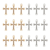 60Pcs 2 Colors Alloy with Crystal Rhinestone Pendants ALRI-UN0001-04-1