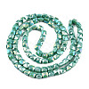 Electroplate Opaque Solid Color Glass Beads Strands EGLA-N002-43-05-2