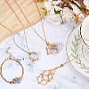 4Pcs 4 Styles Brass Braided Macrame Pouch Empty Stone Holder Bracelet Making & Necklaces Making Set for Women SJEW-DC00001-5