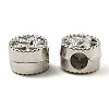 Alloy European Beads Rhinestone Settings FIND-E041-24P-2