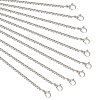10Pcs 304 Stainless Steel Box Chain Necklaces Set for Men Women NJEW-NB0001-14-1