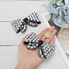 2Pcs Acrylic Rhinestone & Polyester & Iron Shoe Decorations DIY-WR0004-11-3
