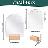 4 Bags Arch Shaped Acrylic Couple Earring Display Stands EDIS-SC0001-15B-2