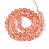 Crackle Transparent Glass Beads Strands X1-GLAA-N063-8mm-06-2