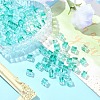 100Pcs Baking Paint Transparent Glass Beads DGLA-YW0001-35F-4