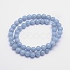 Natural Angelite Beads Strands G-L411-18-8mm-2
