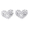 201 Stainless Steel Heart Tree Lapel Pin JEWB-N007-126P-2
