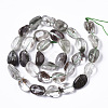 Natural Green Lodolite Quartz/Garden Quartz/Green Phantom Quartz Beads Strands G-N0326-027-2