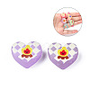 Transparent Printed Acrylic Beads MACR-S373-124-H05-1