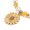 Acrylic Beaded Stretch Bracelet with Alloy Enamel Charms for Women BJEW-JB08727-5