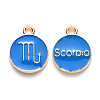 Alloy Enamel Pendants X-ENAM-S124-01B-02L-1