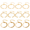 Nbeads 12Pcs 3 Style 304 Stainless Steel  Chain Bracelet Making MAK-NB0001-18-1