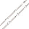 Brass Bar Link Chain Necklace Making AJEW-JB01188-02-2