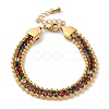 Golden 304 Stainless Steel Triple Layer Multi-strand Bracelets BJEW-C045-01A-G-2