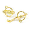 Rack Plating Brass Pave Clear Cubic Zirconia Bead Cage Pendants KK-G464-10G-3
