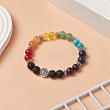 Natural & Synthetic Mixed Gemstone Beaded Stretch Bracelet BJEW-JB09256-5