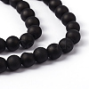 Baking Paint Frosted Glass Bead Strands X-GLAA-S031-8mm-38-3
