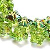 Electroplate Baking Paint Glass Beads Strands EGLA-K061-12A-AB05-3