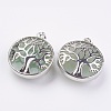 Natural Green Aventurine Pendants KK-K216-A06-1