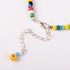 Handmade Millefiori Glass Beads Anklets AJEW-AN00028-3